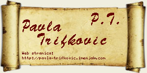 Pavla Trifković vizit kartica